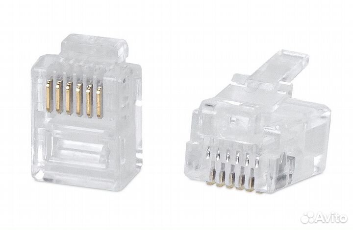 Телефонный коннектор RJ-11 (600шт.)