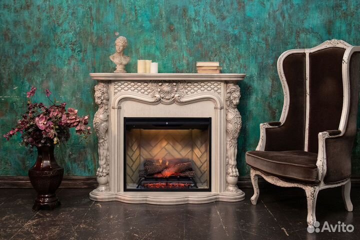 Каминокомплект Castle - Темный дуб очаг Sympho