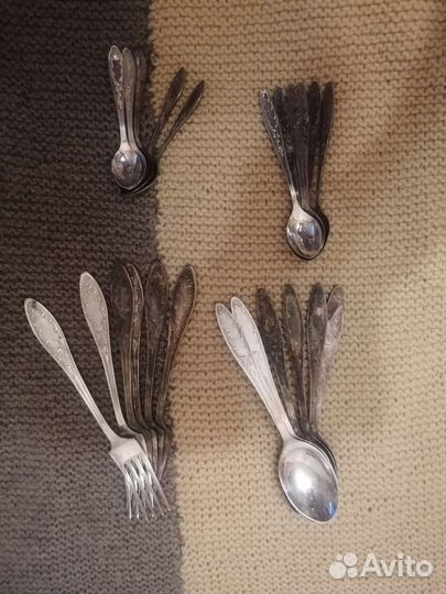 Мельхиоровые столовые приборы СССР