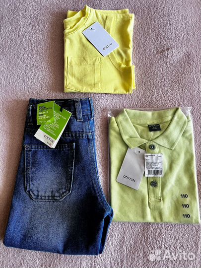 Джинсы и поло для мальчиков O'stin, 110