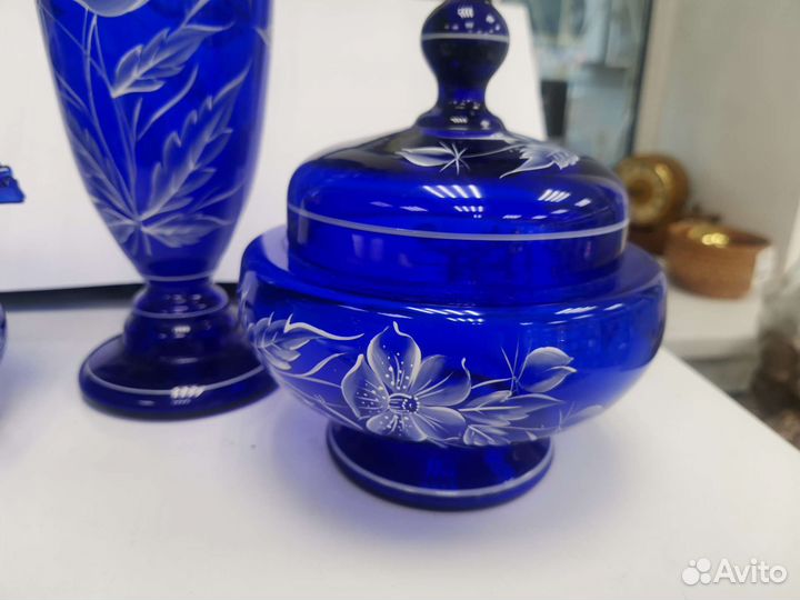 Комплект кобальтовое закалённое стекло