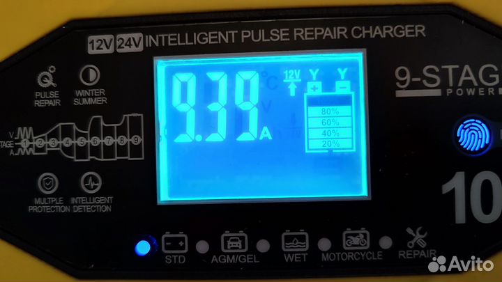 Умная зарядка аккумуляторов 12, 24в
