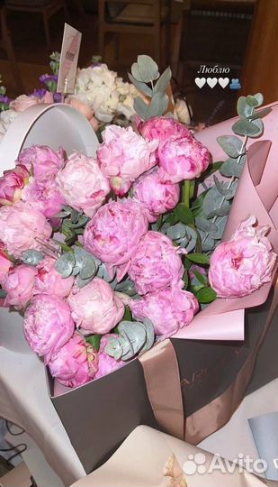 Букеты пионов