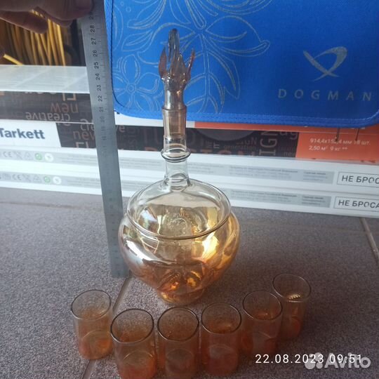 Штоф царевна лебедь и рюмки