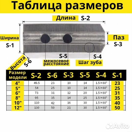 Кулачки (накладки) сырые на 6