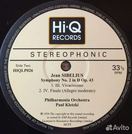 Jean Sibelius (1865-1957) - Symphonie Nr.2 (180g) (1 LP)