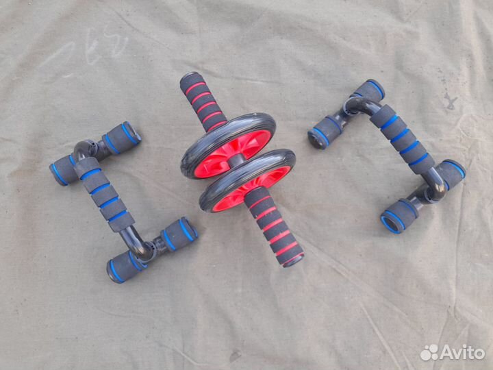 Ролик для пресса + упоры для отжиманий