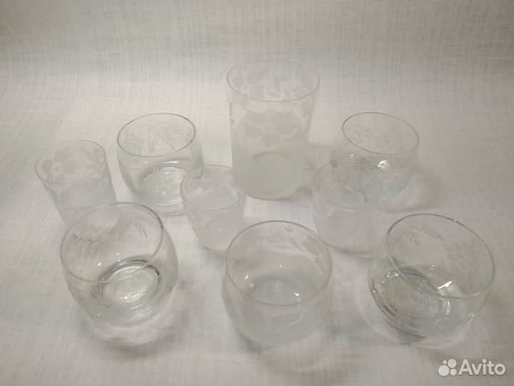 Штоф-бутылка с крышкой стопкой/ Гусь хрустальный