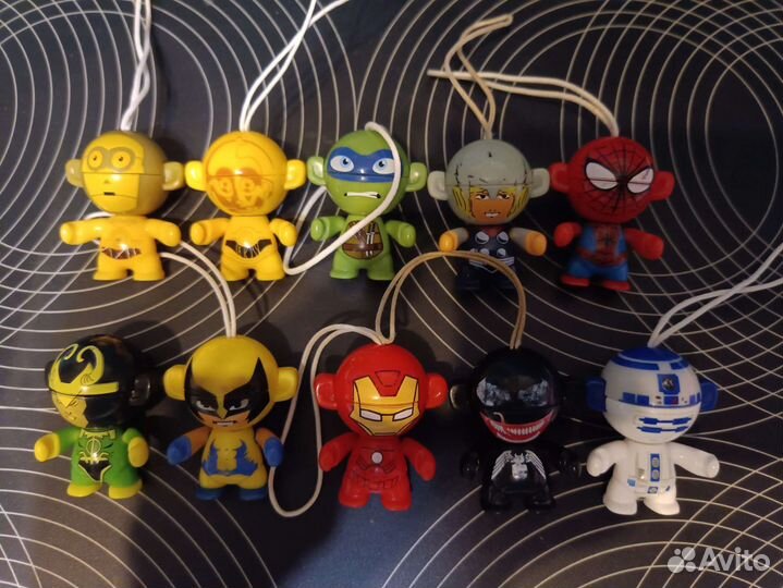 Часть3 коллекция киндеры герои Марвел головастики