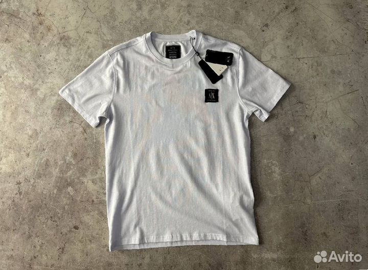 Футболка Armani Exchange белая премиум