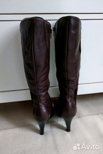 Сапоги (зима) нат замша/кожа 38р