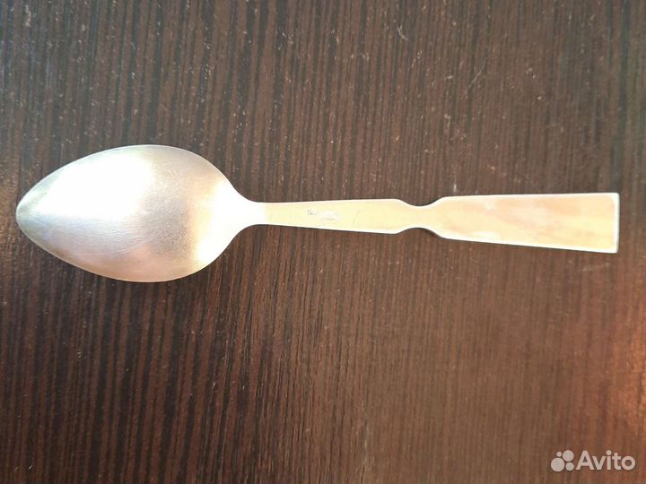Серебрянная ложка эмаль позолота