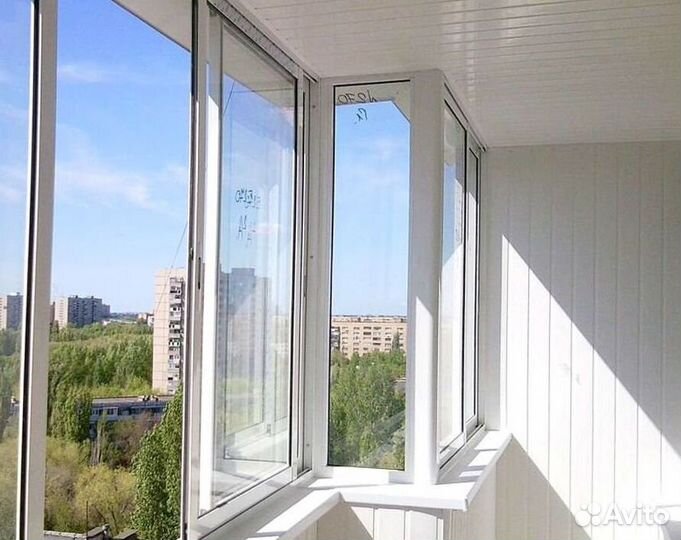 Остекление балконов и лоджий в рассрочку X1017