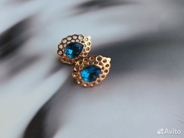 Серьги с кристаллами swarovski