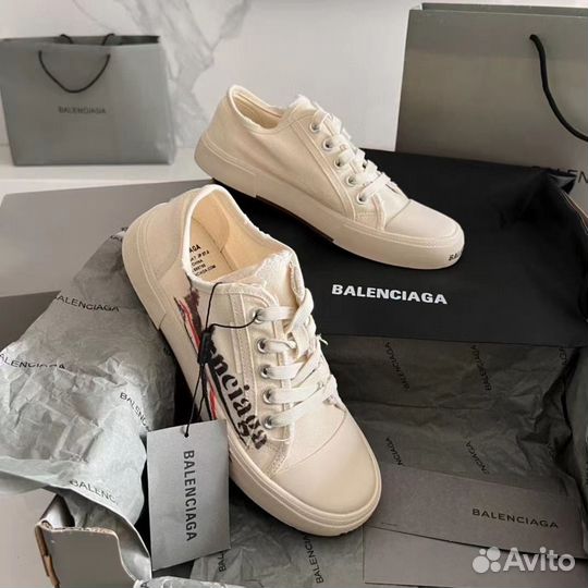 Кеды короткие Balenciaga Paris Баленсиага premium