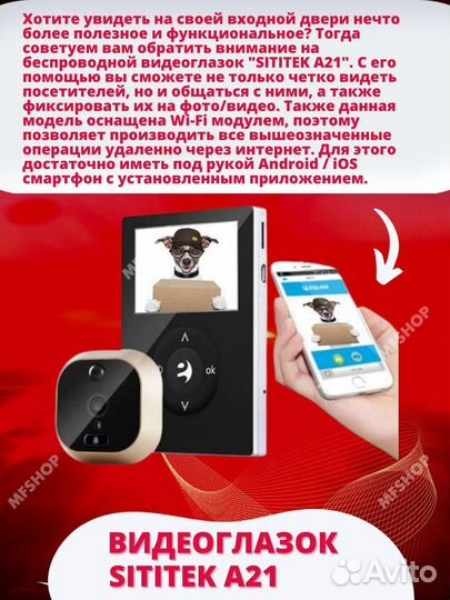 Видеоглазок для входной двери с записью wifi с дд