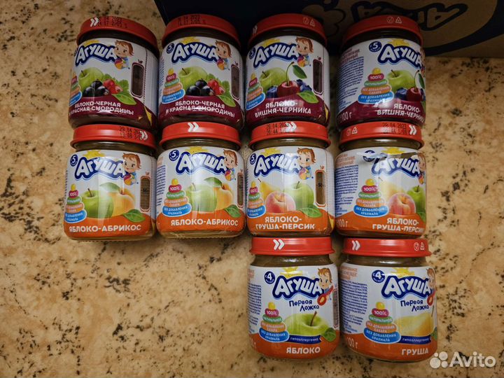 Детское пюре Агуша (мясное/овощное/фруктовое)