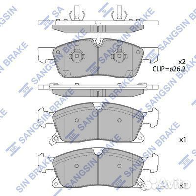 Колодки диск. перед. jeep grand cherokee iv wk/wk2