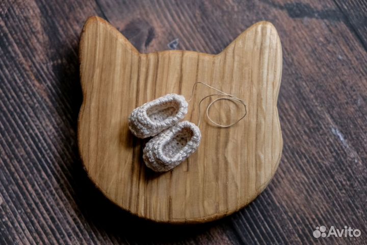 Лапти-обереги мини льняные