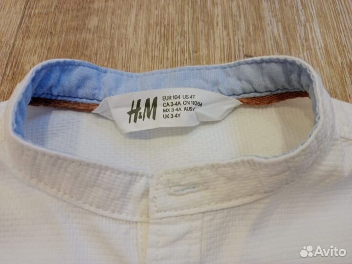 Две рубашки для мальчика H&M, 104 и 86