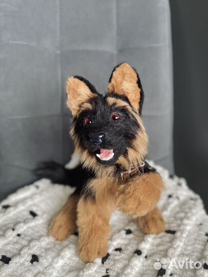 Реалистичная игрушка овчарка ручной работы