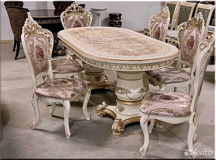 Стол обеденный овальный раздвижной