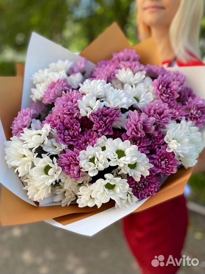 Хризантема букет цветы с доставкой