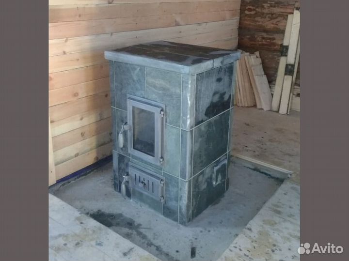 Камин полностью из натурального камня