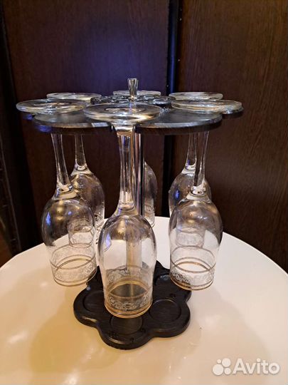 Фужеры на стойке 6 шт новые
