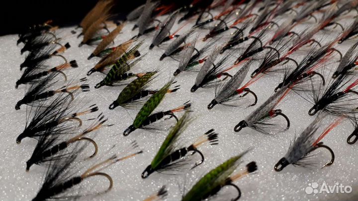 Мушки на хариуса, кумжу, сига, лосося, окуня, щуку