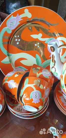 Сервиз золотой олень