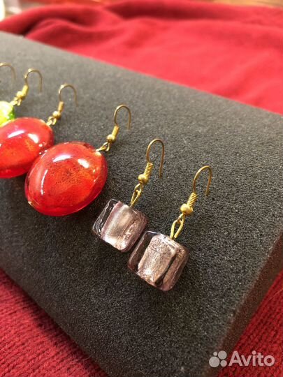 Серьги из муранского стекла