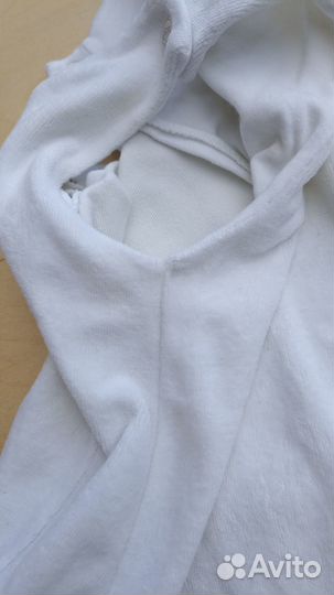 Комбинезон для девочки новый белый велюровый 56