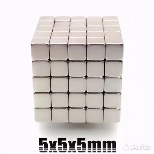 Неодимовый магнит 5х5х5мм. Особо прочные