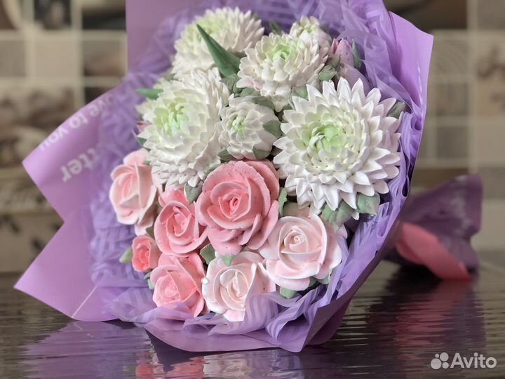 Букеты из зефира