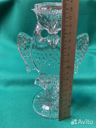 Сова хрустальная. Подсвечник