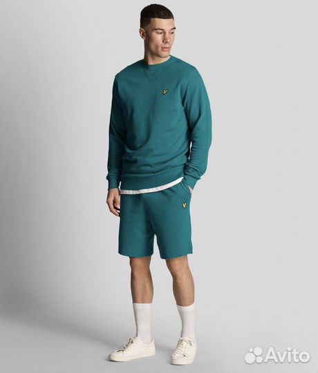 Свитшот Lyle & Scott новый XL бирюзово зеленый