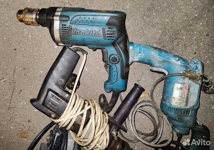 Дрель перфоратор, Ушм на запчасти лотом