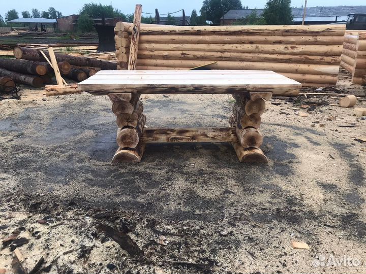 Садовые столы Бревно Премиум