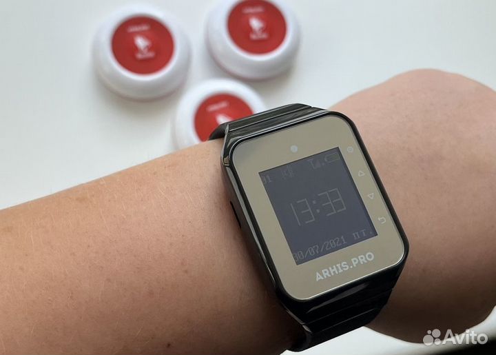 Кнопка вызова персонала, официанта и пейджер часы