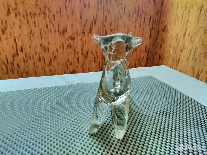 Стеклянная фигурка кошки