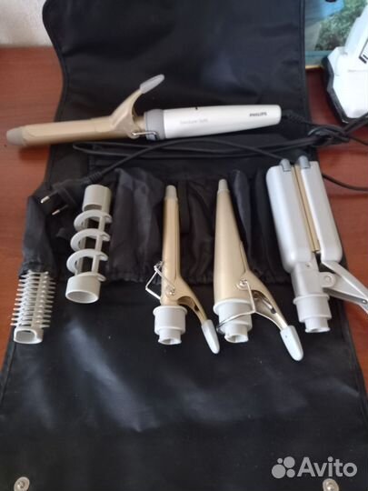Набор для укладки волос, плойка с насадками