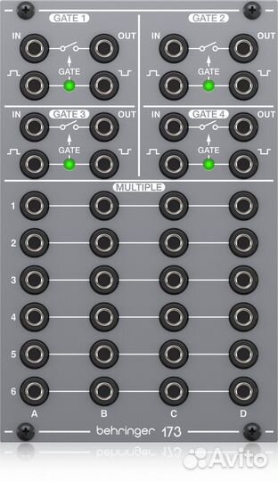 Аналоговый модуль Behringer 173 quad gate/multiple