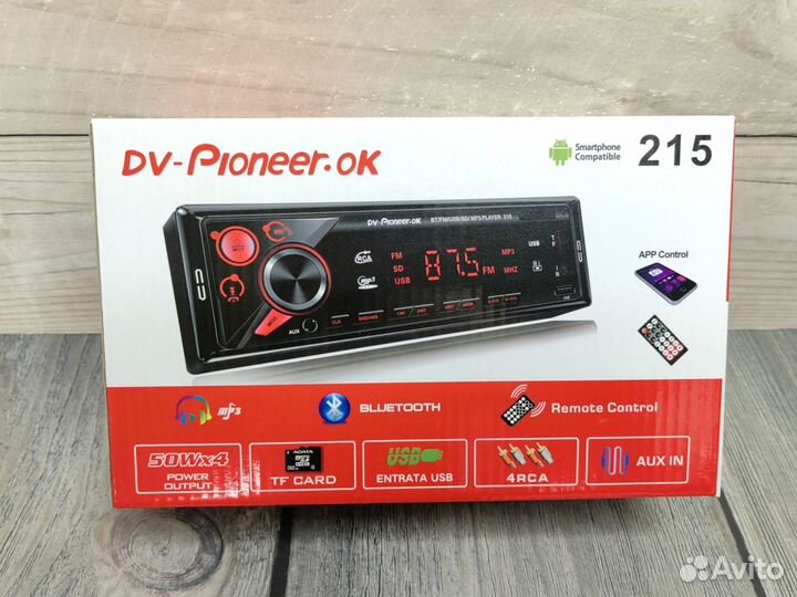 Магнитола pioneer 215 с блютузом Bluetooth