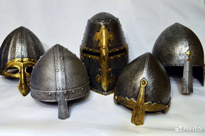 Средневековый шлем викинга рыцаря