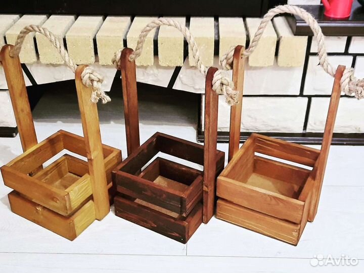 Цветочное кашпо из дерева, ящик для цветов