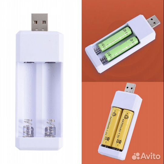 Зарядное USB устройство для аккумуляторов AAA и аа