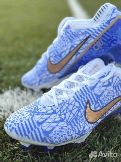 Бутсы Nike Mercurial Голубые