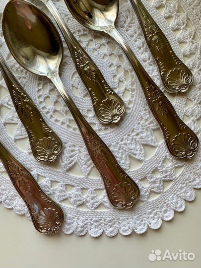 Серебряные ложки Италия винтаж. 8 шт