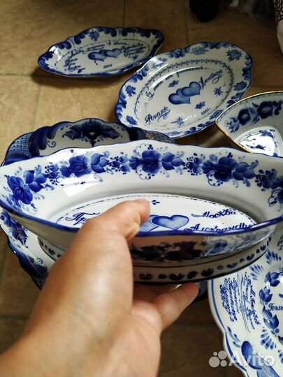 Фарфоровая посуда гжель